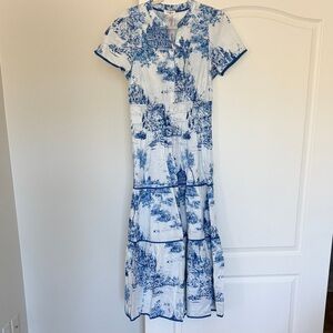 Umgee Blue and White Maxi Dress